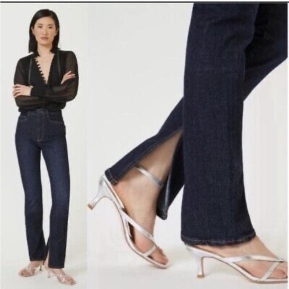 NWT Anthropologie Pilcro the slit straight jeans high rise size 25 - Picture 1 of 15